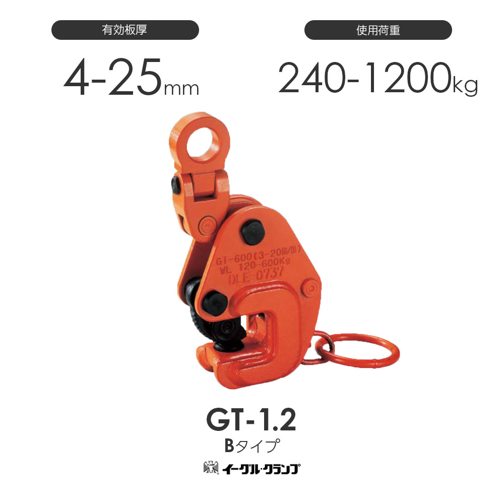 売れ筋がひ！ イーグル クランプ 横つり用クランプ ラッチ式ロック装置付 Ｇ−３５０ｋｇ ２−１６ G350216 G-350-2-16 1台 