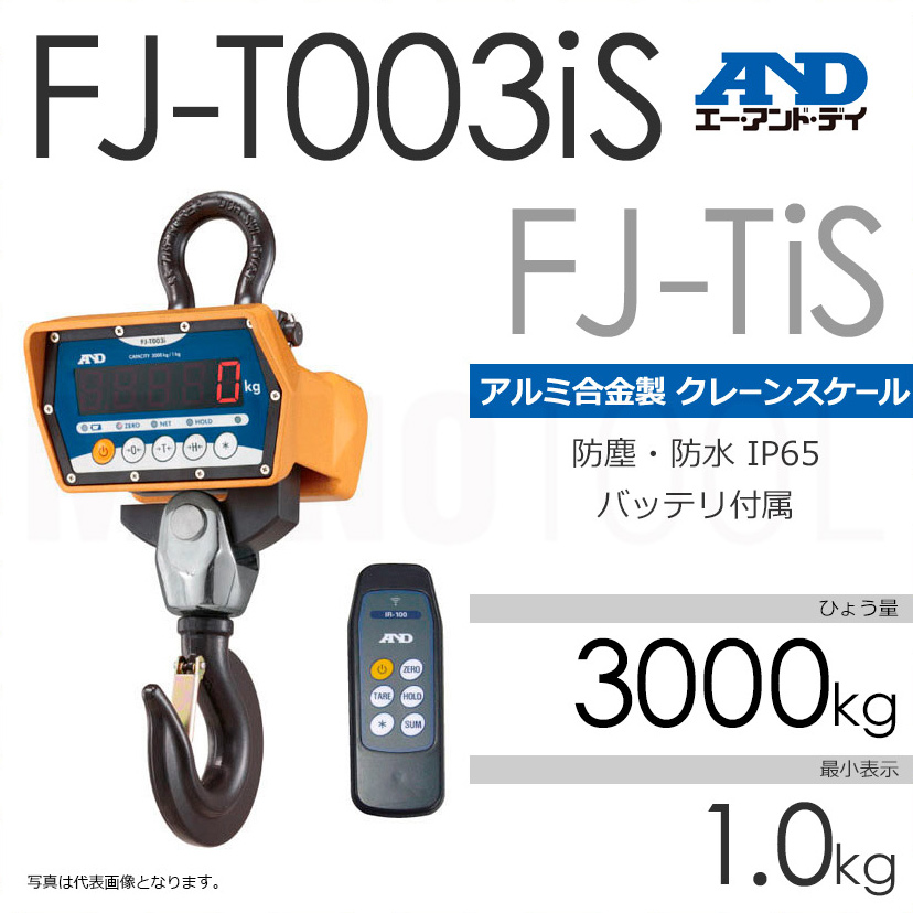 A&D エー・アンド・デイ FJ-TiS ひょう量3000kg クレーンスケール 計量