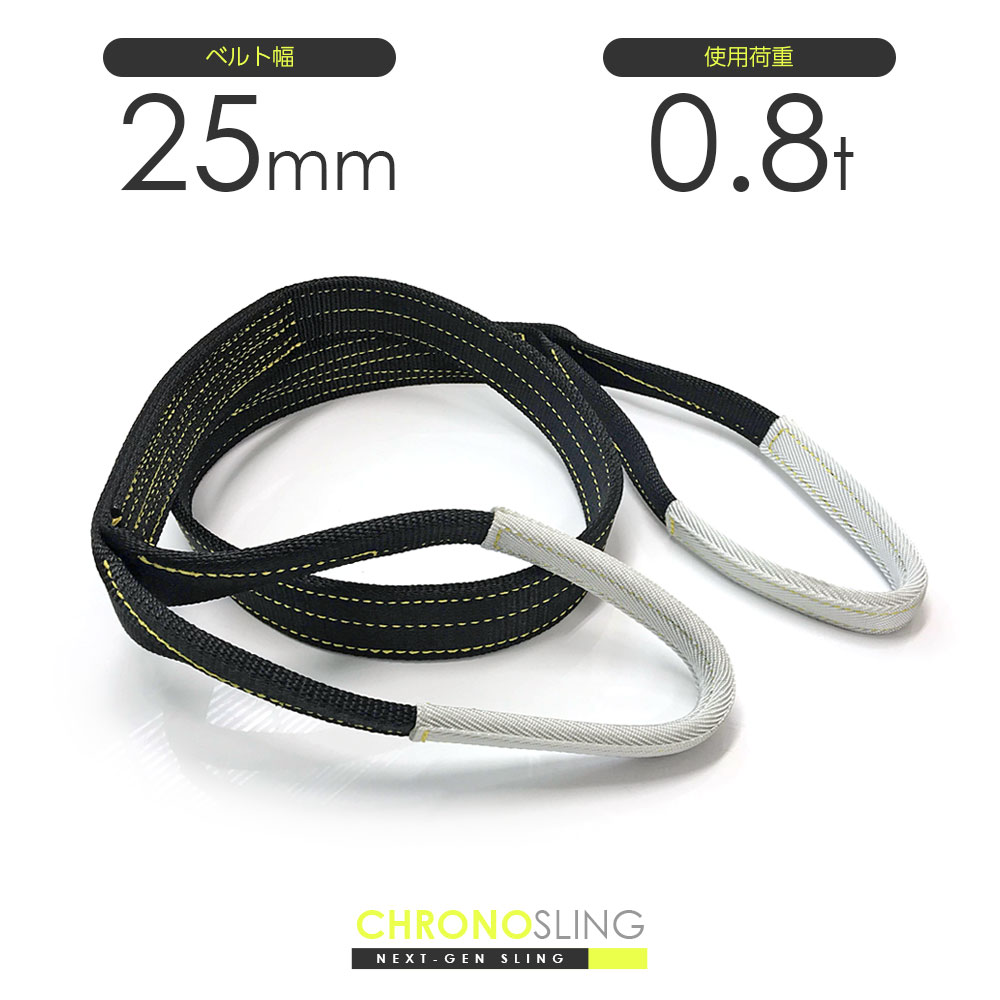 長さ・ベルトを自由に選べるベルトスリング両端アイ形（E形）幅25mm